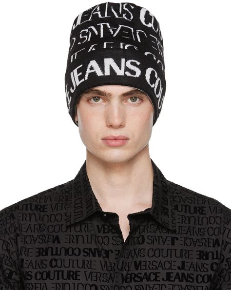 mens versace beanie|versace jeans couture cap.